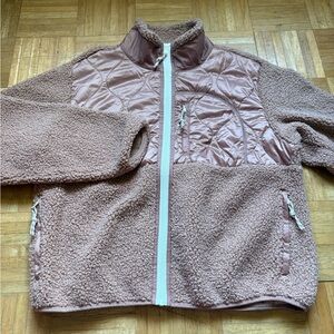 Sherpa Old Navy jacket in blush/rose gold! Size M!